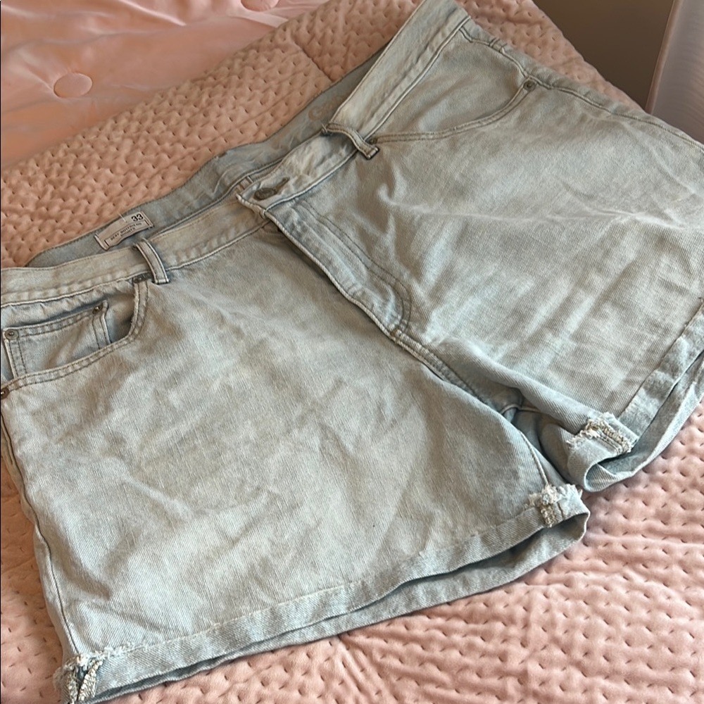 GAP Blue Jean Shorts Cuffed Hem Sexy Boyfriend Fit